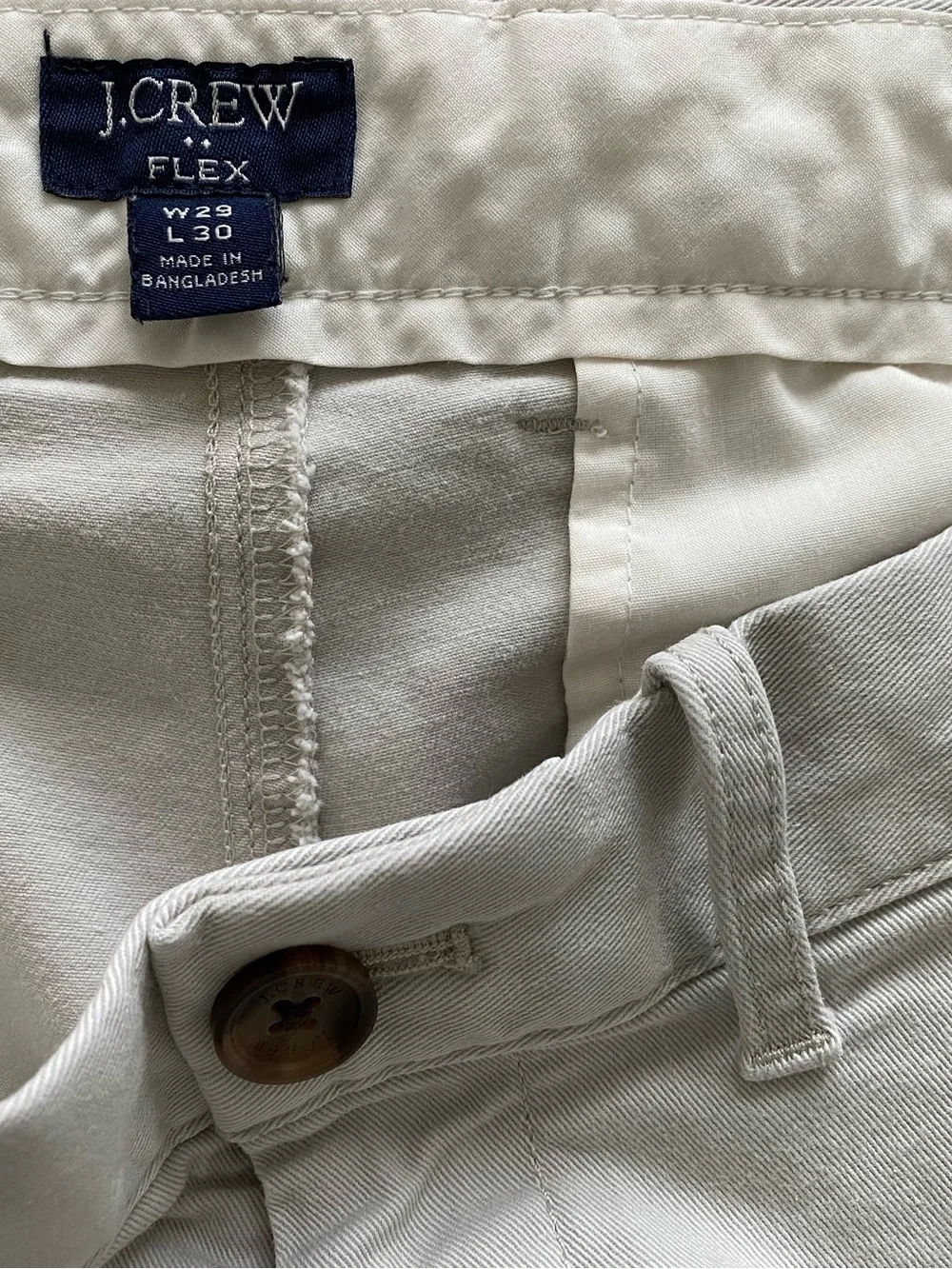 J Crew Men's Stone Flex Slim Chinos Sz 29